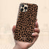 Chocolate Leopard Custom Initials iPhone Case